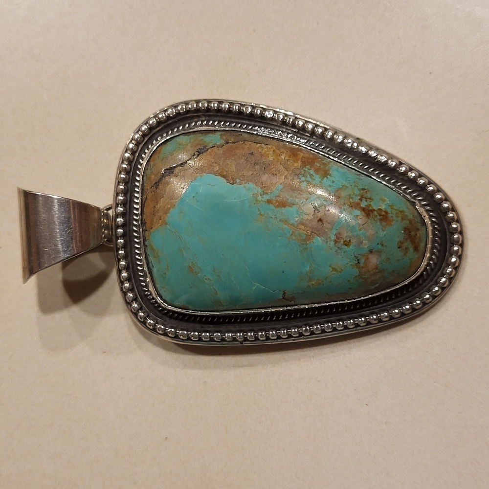 Turquoise and Silver Pendant